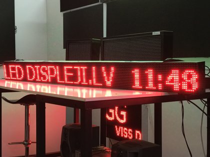 LED бегущая строка, 229cm x 53cm, красная - LEDdispleji.lv