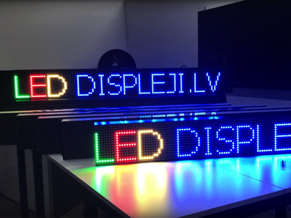 LED бегущая строка, 133cm x 53cm, полноцветная - LEDdispleji.lv