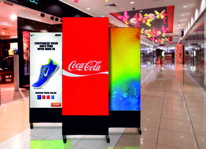 P3 интерьерный LED видео пилон 98см x 204,8см