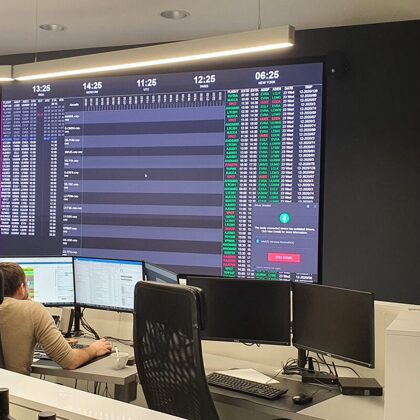 Control room video wall