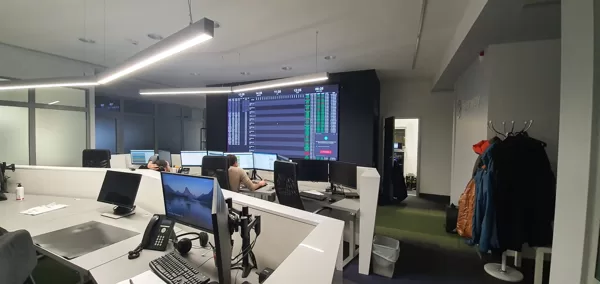 Control room video wall