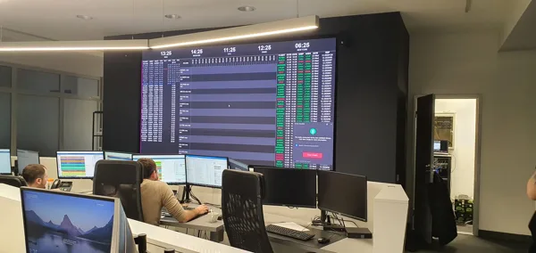 Control room video wall